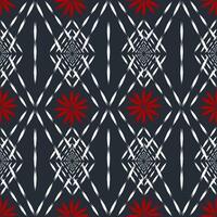 Geometric vector ikat pattern. Ethnic traditional Tribal art Seamless pattern in tribal, folk embroidery, and Mexican style. Aztec geometric art ornament print. Design for carpet, wallpaper, clothing,