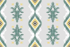 Seamless Ikat pattern repeating handmade textile design. Vintage style. Aztec ethnic pattern, embroidery, abstract, vector, design illustration for texture, fabric, print. vector