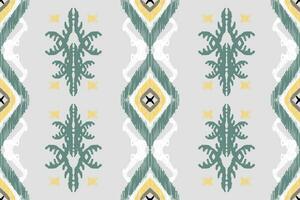 Seamless Ikat pattern repeating handmade textile design. Vintage style. Aztec ethnic pattern, embroidery, abstract, vector, design illustration for texture, fabric, print. vector