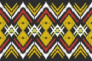 Ikat paisley seamless pattern, traditional seamless pattern, aztec style, embroidery, abstract, vector, design illustration for texture, fabric, print. vector