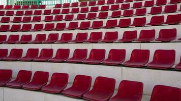 Empty red seats in amphitheater video