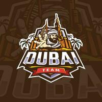 Arabic Sultan Mascot Logo Design vector