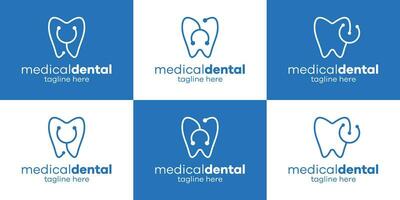 dental and medical logo illustration icon vector