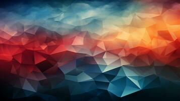 Colorful polygon background ai photo