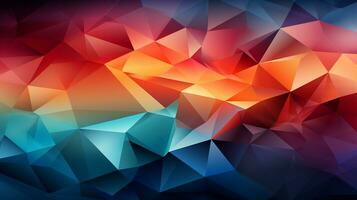 Colorful polygon background ai photo