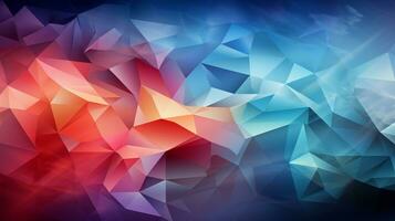 Colorful polygon background ai photo