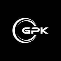 gpk logo diseño, inspiración para un único identidad. moderno elegancia y creativo diseño. filigrana tu éxito con el sorprendentes esta logo. vector