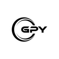 GPY Logo Design, Inspiration for a Unique Identity. Modern Elegance and Creative Design. Watermark Your Success with the Striking this Logo. vector