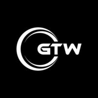gtw logo diseño, inspiración para un único identidad. moderno elegancia y creativo diseño. filigrana tu éxito con el sorprendentes esta logo. vector