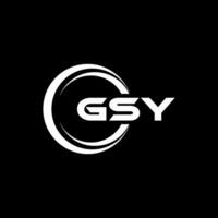 GSY Logo Design, Inspiration for a Unique Identity. Modern Elegance and Creative Design. Watermark Your Success with the Striking this Logo. vector