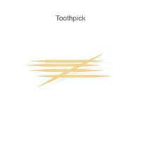 Wooden toothpick. bamboo toothpick small sharp, realistic toothpicks wood. isolated on white background. vector