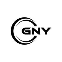 Gny logo diseño, inspiración para un único identidad. moderno elegancia y creativo diseño. filigrana tu éxito con el sorprendentes esta logo. vector