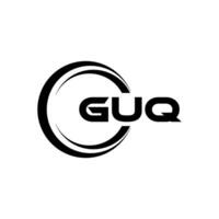 guq logo diseño, inspiración para un único identidad. moderno elegancia y creativo diseño. filigrana tu éxito con el sorprendentes esta logo. vector