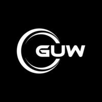 GUW Logo Design, Inspiration for a Unique Identity. Modern Elegance and Creative Design. Watermark Your Success with the Striking this Logo. vector