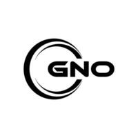 gno logo diseño, inspiración para un único identidad. moderno elegancia y creativo diseño. filigrana tu éxito con el sorprendentes esta logo. vector