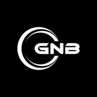 gnb logo diseño, inspiración para un único identidad. moderno elegancia y creativo diseño. filigrana tu éxito con el sorprendentes esta logo. vector