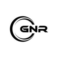 gnr logo diseño, inspiración para un único identidad. moderno elegancia y creativo diseño. filigrana tu éxito con el sorprendentes esta logo. vector