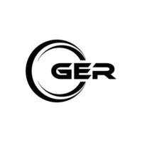 GER Logo Design, Inspiration for a Unique Identity. Modern Elegance and Creative Design. Watermark Your Success with the Striking this Logo. vector