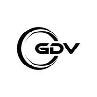 gdv logo diseño, inspiración para un único identidad. moderno elegancia y creativo diseño. filigrana tu éxito con el sorprendentes esta logo. vector