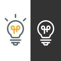 light and dark mode, lamp concept illustration line icon design editable vector eps10