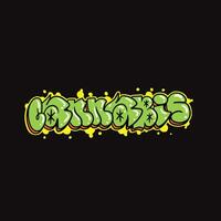 graffiti vector tagging letter word text street art mural hand draw