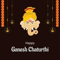 contento ganesh chaturthi indio hindú festival vector celebracion