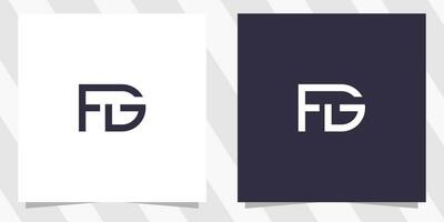 letter fg gf logo design vector