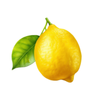 Lemon isolated on transparent background, created with generative AI png