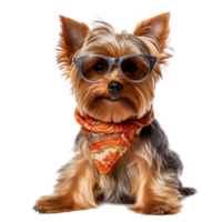 Fashion dog portrait isolated on transparent background, created with generative AI png