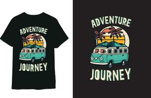 aventuras viaje camiseta diseño modelo vector