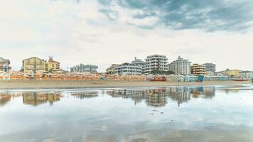 Adriatic coast in Italy at low tide photo