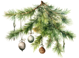 Watercolor Christmas decoration isolated png