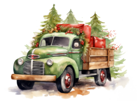 Oldtimer Weihnachtsauto png
