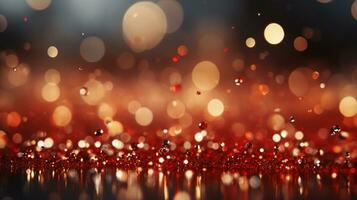 antecedentes rojo bokeh ai foto