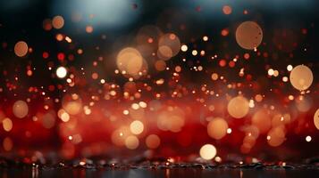 Background red Bokeh ai photo