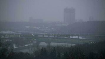 Moscow winter cityscape video