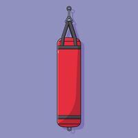 Punching Bag Vector Icon Illustration with Outline for Design Element, Clip Art, Web, Landing page, Sticker, Banner. Flat Cartoon Style