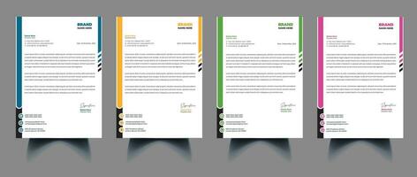 Professional letterhead template design vector illustration Free Vector