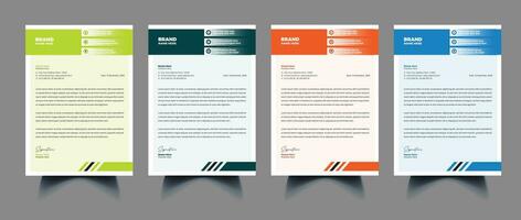 Corporate letterhead template design, eps Free Vector