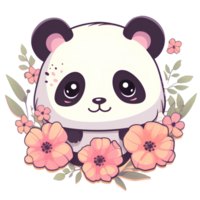 dessin animé Panda ai génératif png