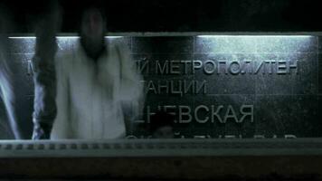 Timelapse of people at Turgenevskaya metro station video