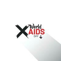 Vector illustration typography logo for World AIDS Day, 1st December, every year to raise awareness and knowledge about HIV and a call to move toward ending the HIV epidemic