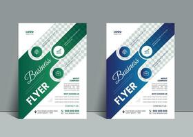 Corporate modern business flyer of a4 Brochure, Annual Report, Magazine, Poster, banner design template, 2 different colors, business proposal, promotion, advertise, publication, vector