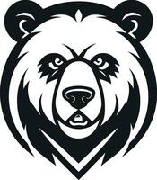 oso logo vector enojado feroz valiente de miedo bestia salvaje exuberante oso pardo naturaleza bosque