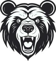 bear logo vector angry ferocious brave scary beast wild exuberant grizzly nature forest