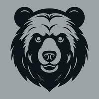 oso logo vector enojado feroz valiente de miedo bestia salvaje exuberante oso pardo naturaleza bosque