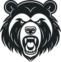 bear logo vector angry ferocious brave scary beast wild exuberant grizzly nature forest