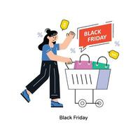 Black Friday Flat Style Design Vector illustration. Stock illustration