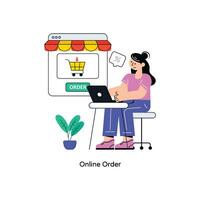 Online Order Flat Style Design Vector illustration. Stock illustration