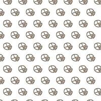 Chart pie pattern. Doodle circle diagram background. Sketch pencil business elements on white background. vector